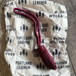 Portland Leather Purple Pom Tassel